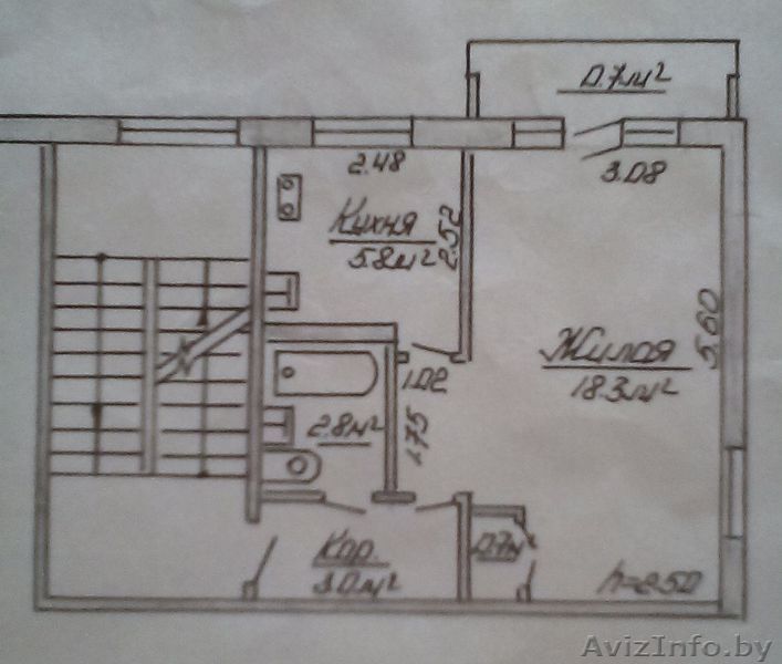 1-к квартира,Гродно,ул.Пушкина 42 - Изображение #1, Объявление #1266725