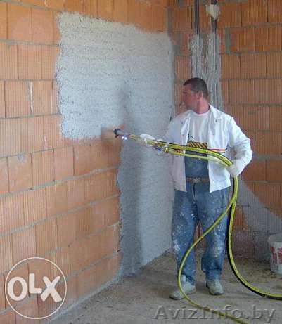 Штукатурка стен и фасадов штукатурной станцией - Изображение #1, Объявление #1279983