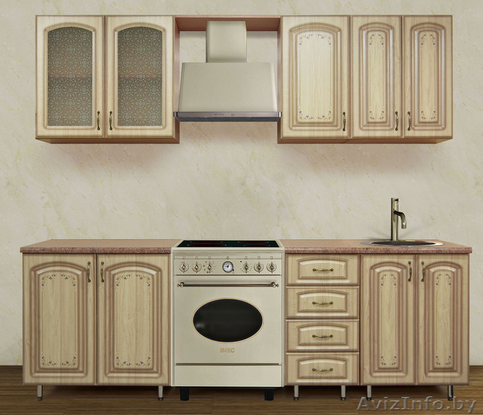 Кухня ''Прима с рисунком ЛЁН'' 1,8м - Изображение #1, Объявление #1295266