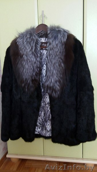 Шуба кроличья с песцовым воротником. Размер 46. - Изображение #1, Объявление #1323844