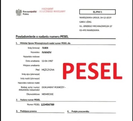 PESEL без присутствия  - Изображение #1, Объявление #1729329