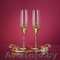 Свадебные Бокалы.Бокалы для свадьбы.Бокалы усеянные стразами Swarovski - Изображение #2, Объявление #889986
