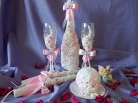 Свадебные бокалы ручной работы на долгую память о прекрасной свадьбе!! - Изображение #2, Объявление #78979