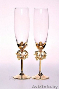 Эксклюзивные Подарочные и Свадебные Бокалы под Шампанское со стразами Swarovski - Изображение #4, Объявление #901081