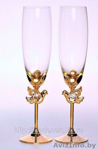 Эксклюзивные Подарочные и Свадебные Бокалы под Шампанское со стразами Swarovski - Изображение #3, Объявление #901081