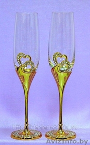 Эксклюзивные Подарочные и Свадебные Бокалы под Шампанское со стразами Swarovski - Изображение #2, Объявление #901081