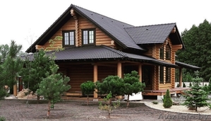 Изготовление домов и бань из оцилиндрованного бревна.