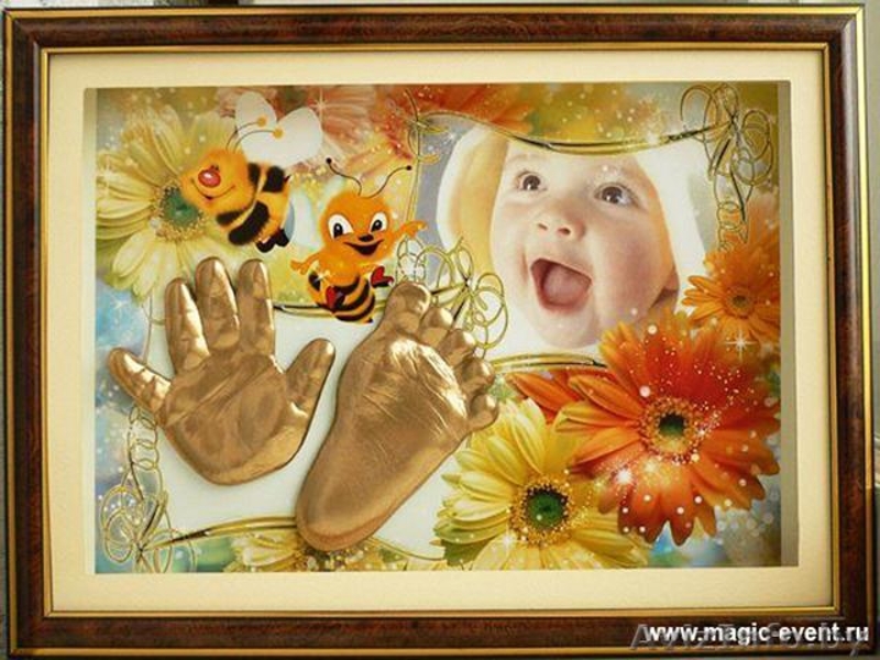 Композиции из слепков ручки и ножки малыша - на долгую память о детстве - Изображение #1, Объявление #31224