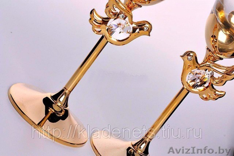 Свадебные Бокалы.Бокалы для свадьбы.Бокалы усеянные стразами Swarovski - Изображение #7, Объявление #889986