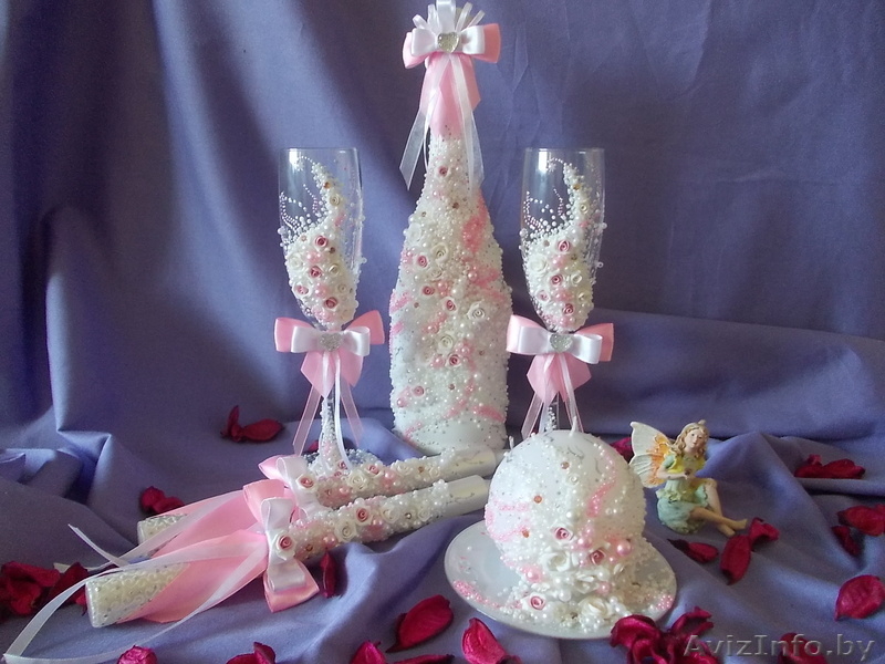 Свадебные бокалы ручной работы на долгую память о прекрасной свадьбе!! - Изображение #2, Объявление #78979