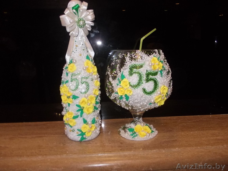 Свадебные бокалы ручной работы на долгую память о прекрасной свадьбе!! - Изображение #1, Объявление #78979