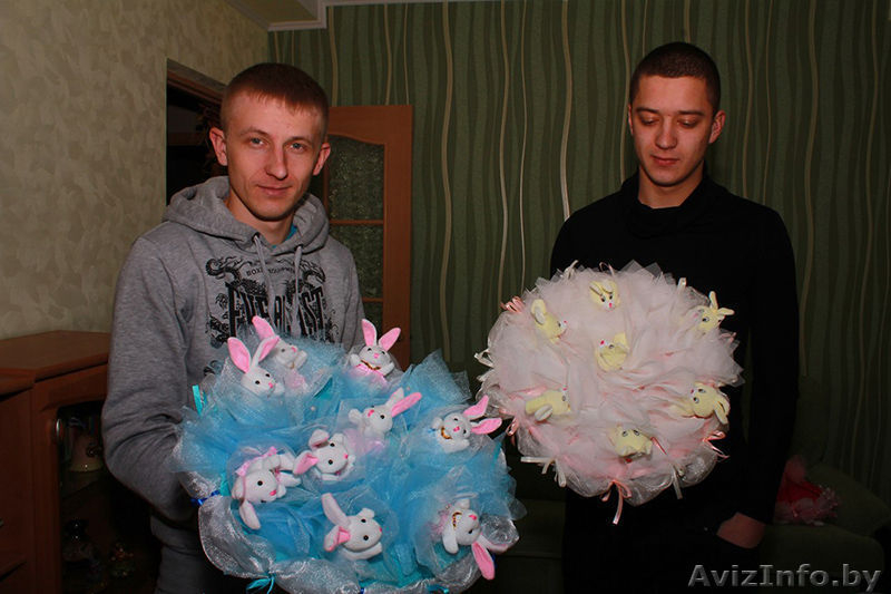 Букеты из мягких игрушек к выписке из Роддома и любому празднику в Гродно. - Изображение #1, Объявление #1170877