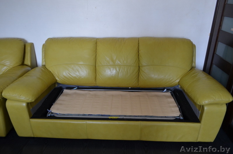 Мягкая мебель из натуральной кожи (диван+кресло) - Изображение #3, Объявление #1234486