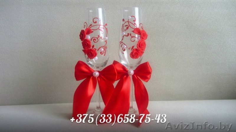 Пригласительные на свадьбу, бутоньерки, бонбоньерки,бокалы,букет,оформление зала - Изображение #5, Объявление #1171761