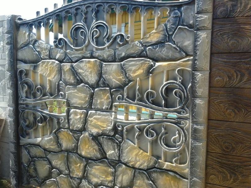 Декоративная покраска бетонных заборов - Изображение #3, Объявление #1652746